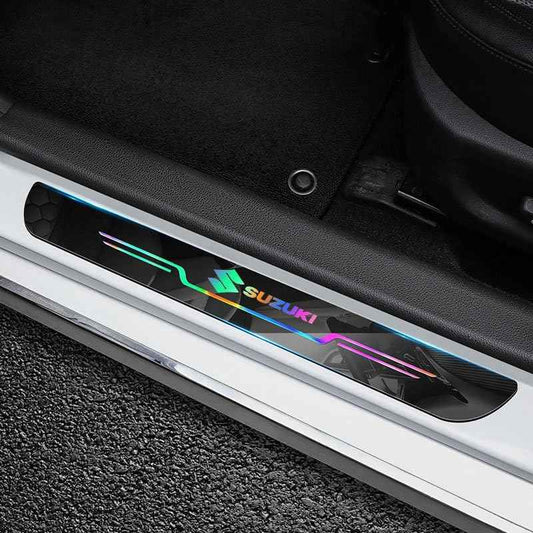 Car Door Entry Guard – Black & Neon (Pack of 4)