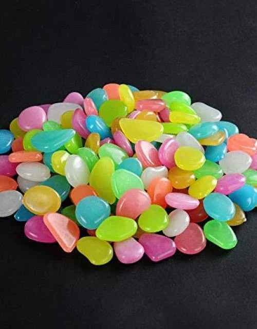 Glow in the Dark Decorative Stones – 100 Luminous Pebbles