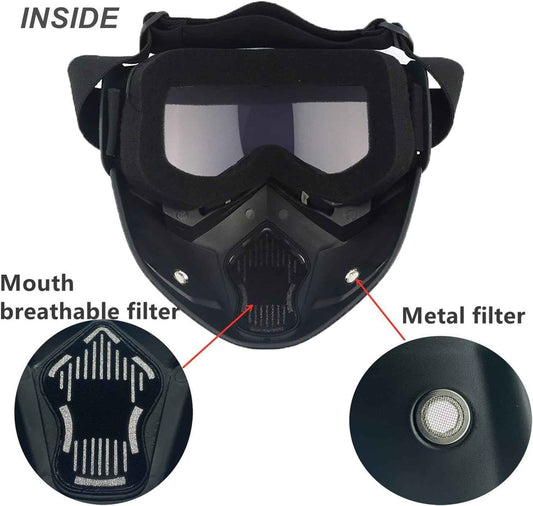 Anti-Scratch UV Goggle Mask – Windproof & Detachable
