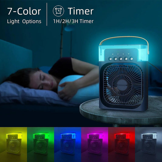 Portable Mini Air Cooler – Humidifier & Mist Fan