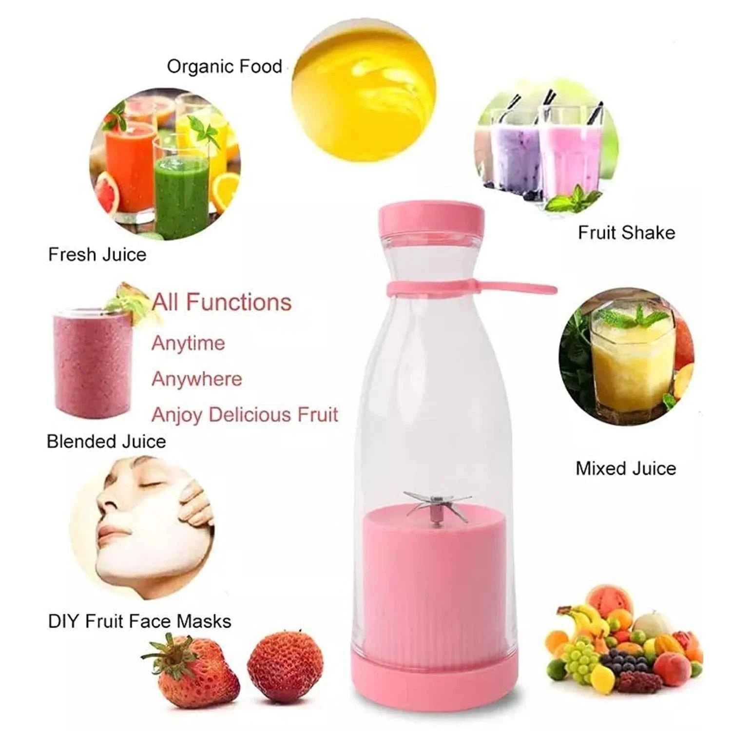 Rechargeable Handheld Fruit Juicer – Travel Friendly