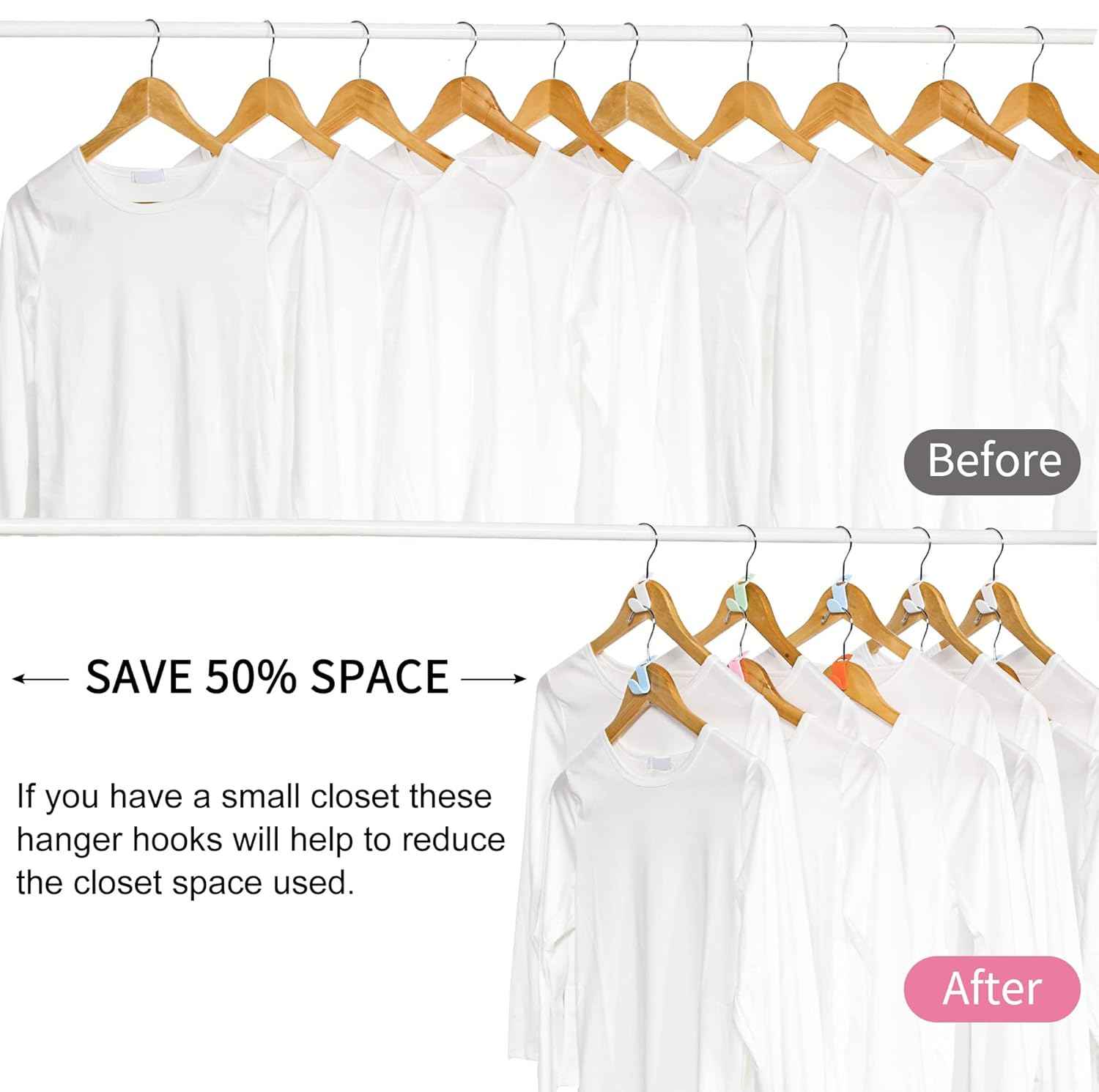 Clothes Hanger Connector Hooks – Space Saver (30 Pcs)