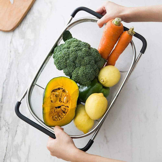 Adjustable Steel Sink Drain Basket – Kitchen Organizer