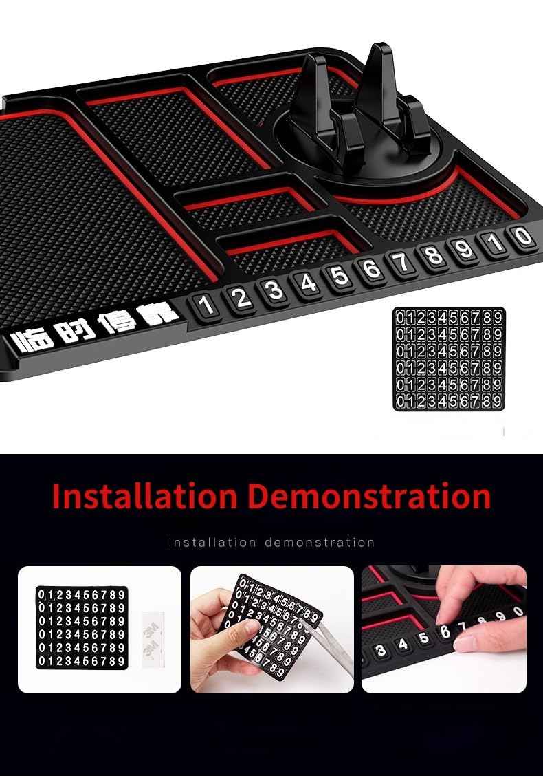 Rotatable Anti-Slip Car Phone Holder Dashboard Mat