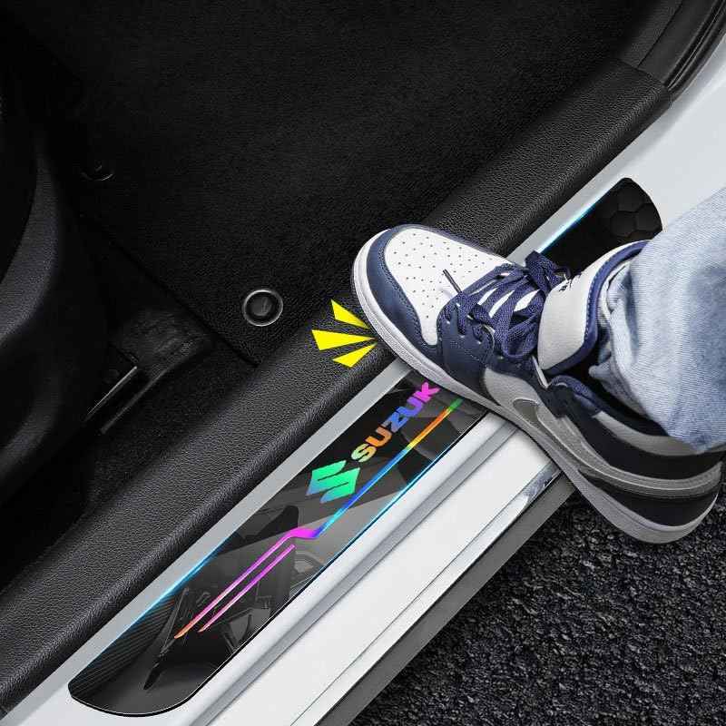 Car Door Entry Guard – Black & Neon (Pack of 4)