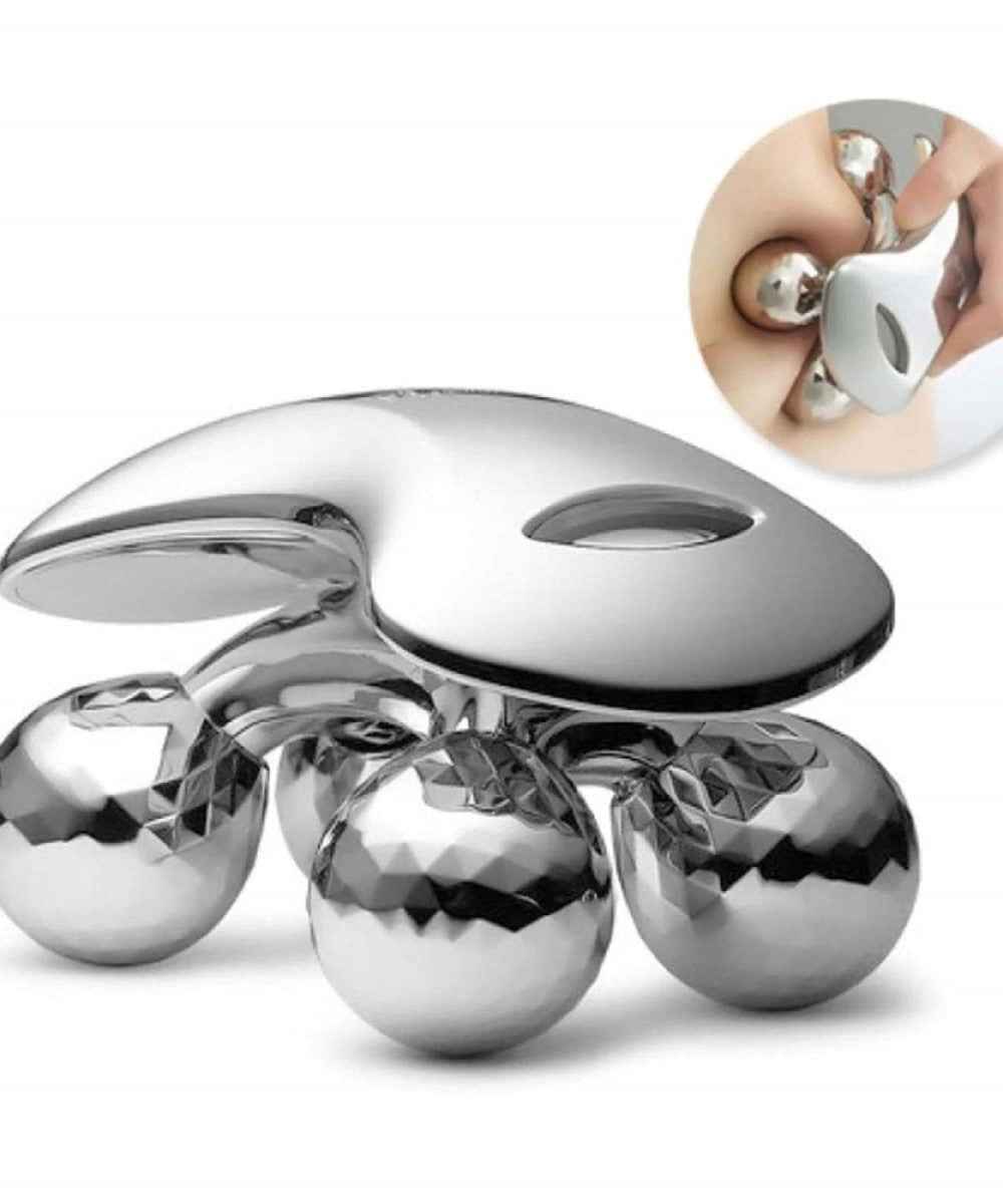 4-Wheel Body Massager – Metal Massage Tool