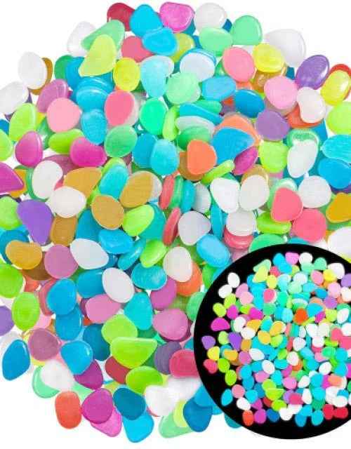 Glow in the Dark Decorative Stones – 100 Luminous Pebbles
