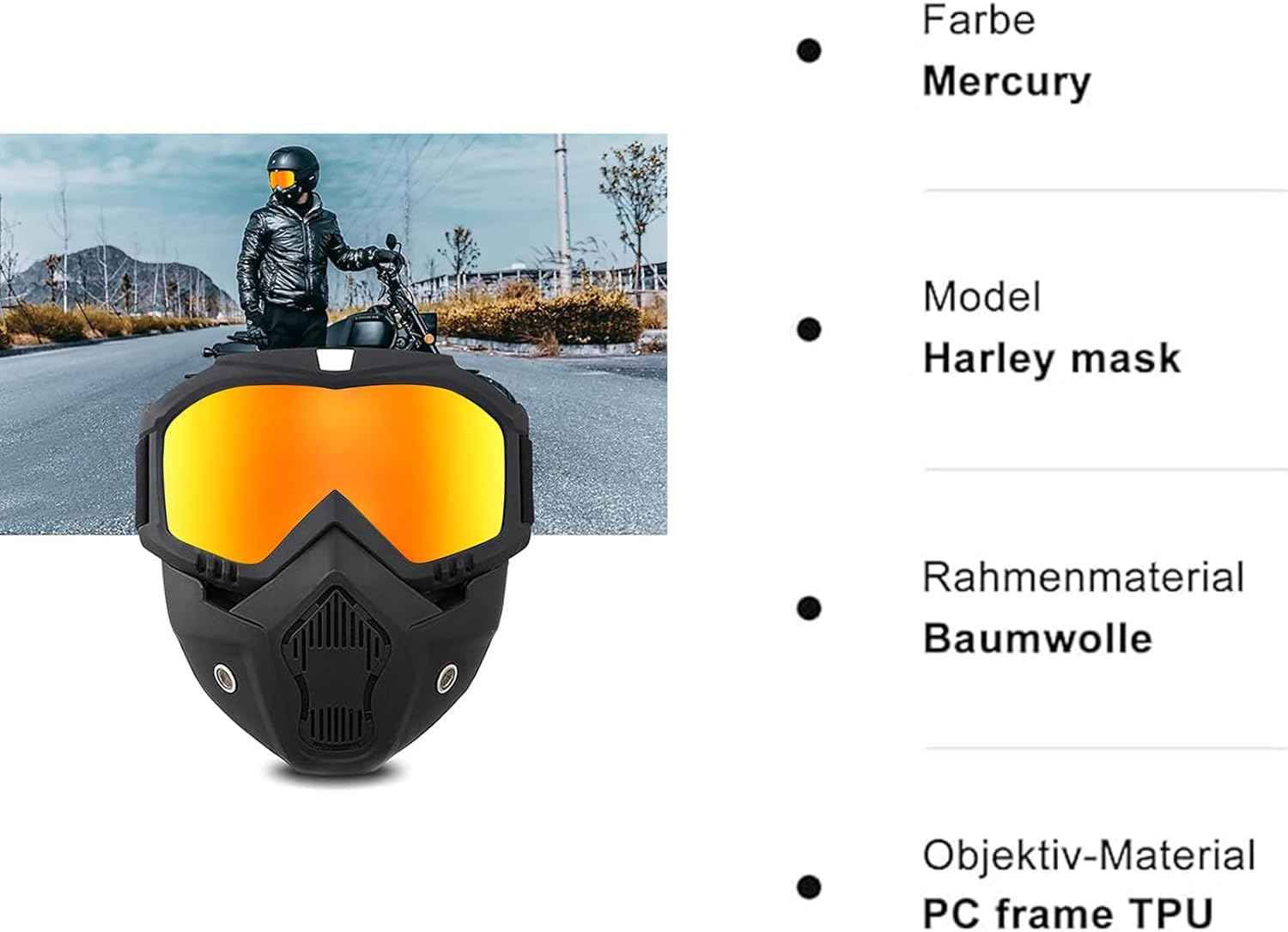 Anti-Scratch UV Goggle Mask – Windproof & Detachable