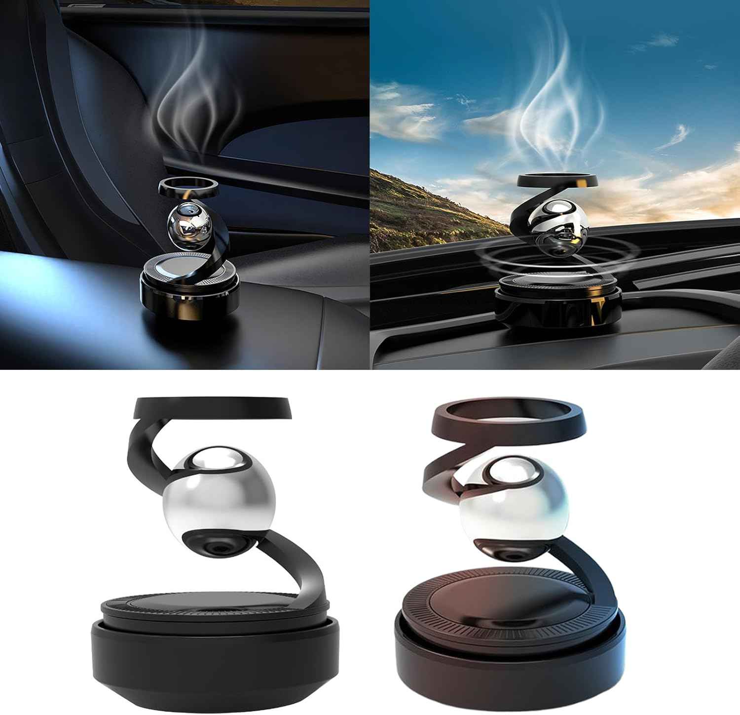 Solar Levitating Ball Car Air Freshener