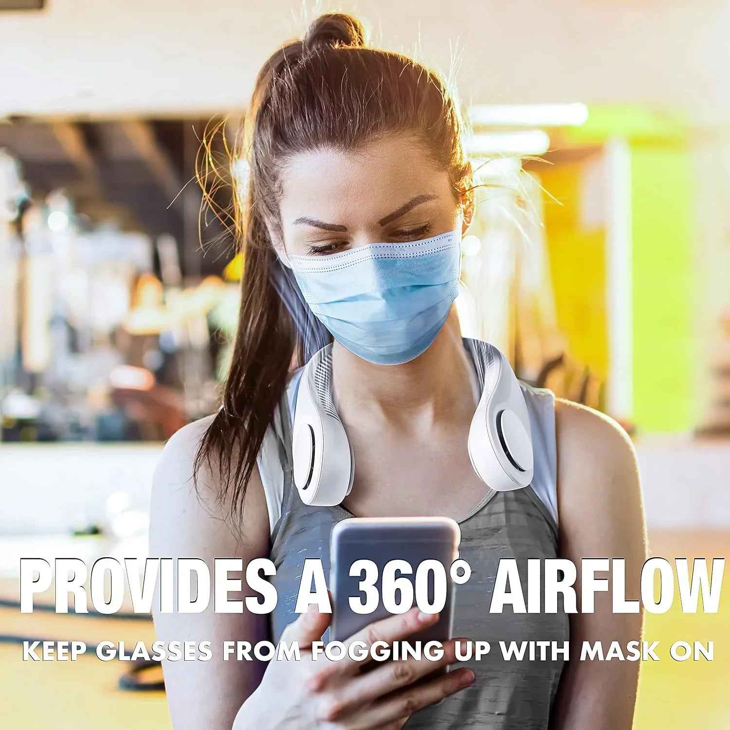 Portable Neck Fan – Hands-Free Bladeless Cooling