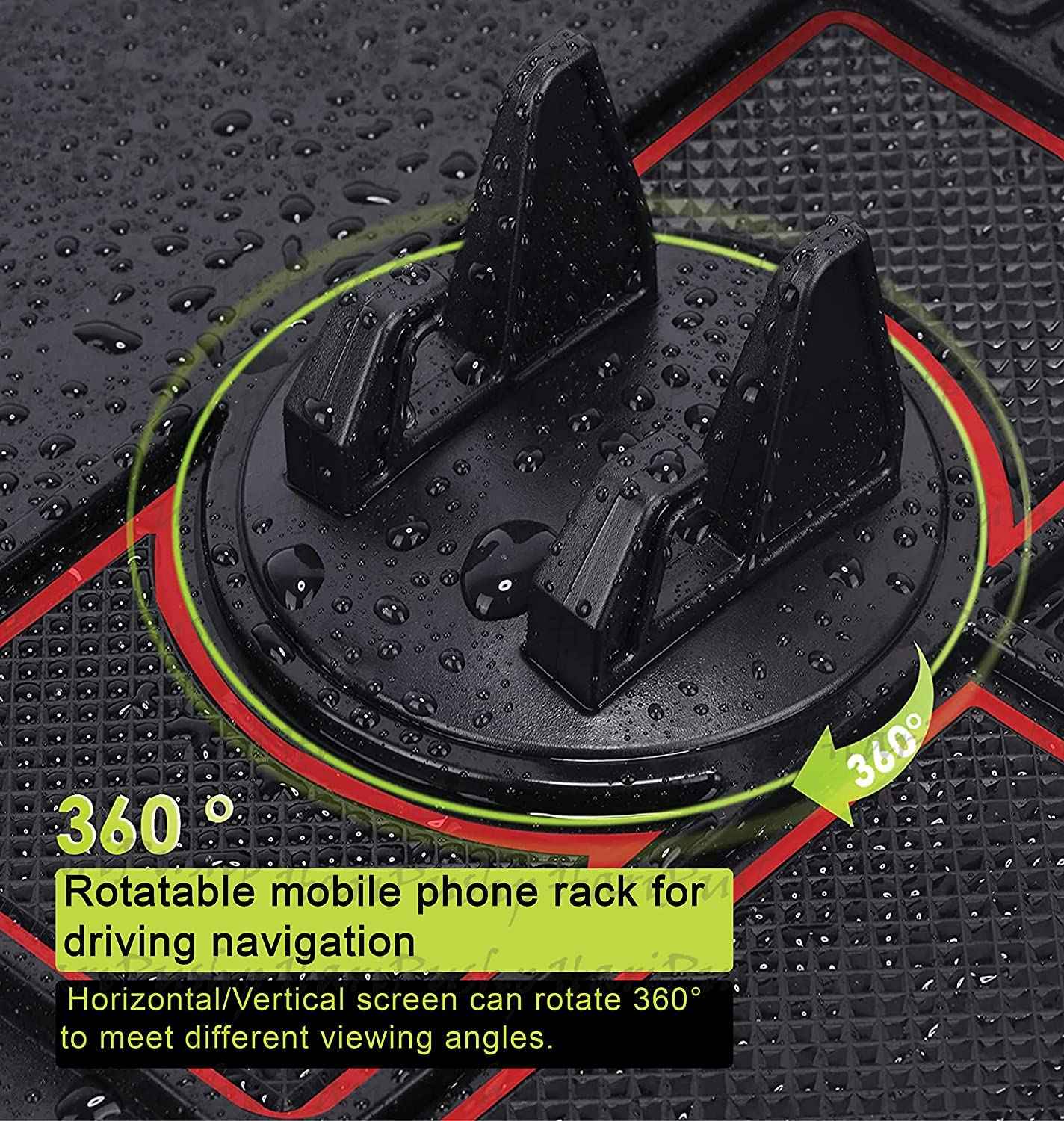 360 Rotating Car Phone Holder & Dashboard Mat