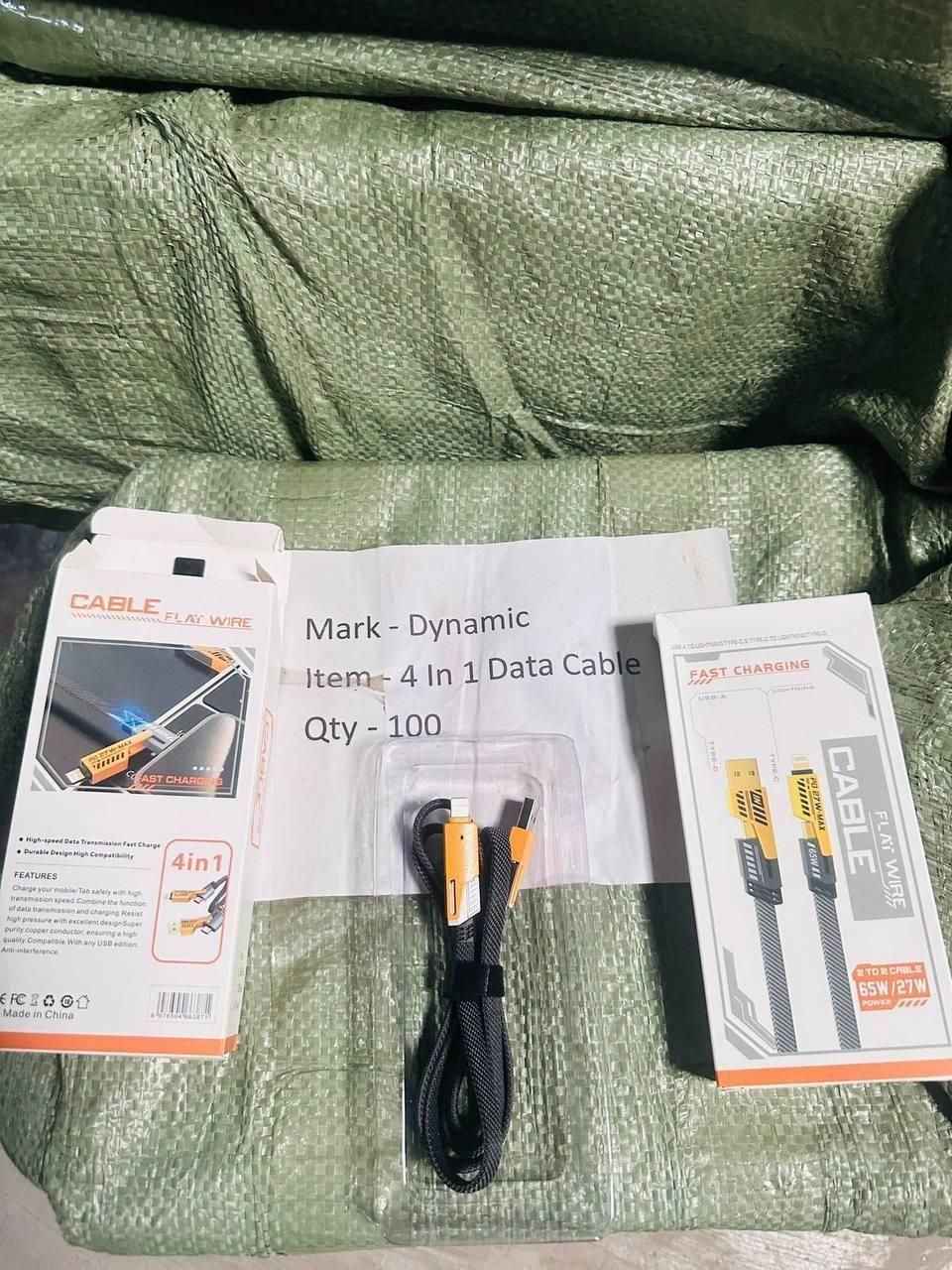 4-in-1 Lightning Charging Cable for Fast Charging and Data Transfer