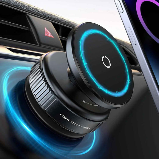Magnetic 360° Rotating Vacuum Phone Mount for Car & Desk