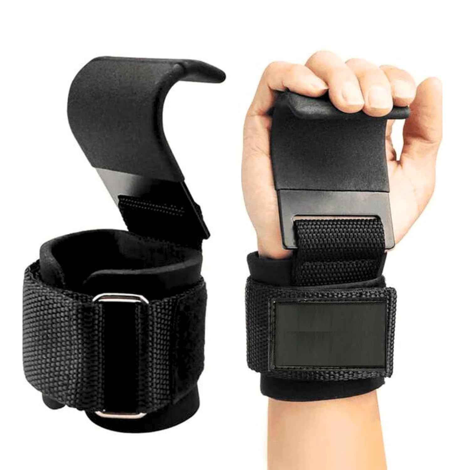 Weight Lifting Rod Hooks – Wrist Support (Pair)